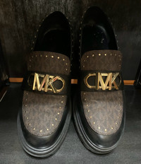 MICHAEL KORS Parker Studded Leather and Logo Loafer