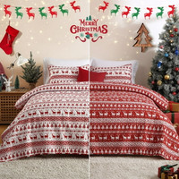 Christmas quilt set, King size, reversible, brand new CHEAP!