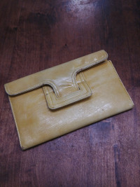 Yellow Leather Clutch for Sale!