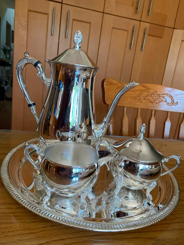 Silver Plated Coffee Set with Tray62863730423427121