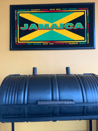 Jamaican jerk pan drum bbq charcoal