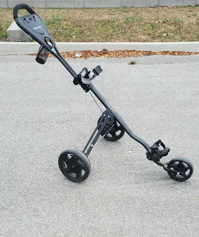 3 Wheel Pull Golf Club Caddy Cart Cup / Bottle Holder $145