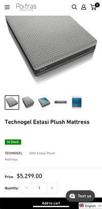  New Technogel twin / king mattresses - delivery 