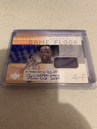 Chris Webber 2000 UD Game Floor NBA Basketball Card Showcase 267