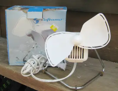 $50 Vintage 1988 brand new Caframo safety desk fan in box, View more
