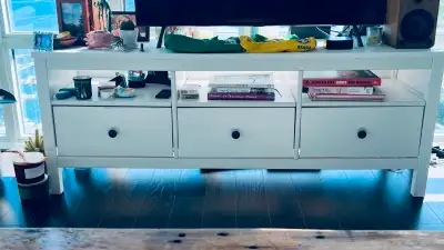 HEMNES TV unit, white stain, 72x18 1/2x22 1/2, View more