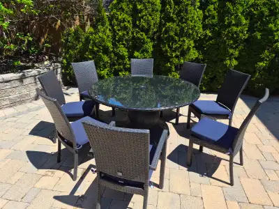 Patio Table and 8 Chairs, View more