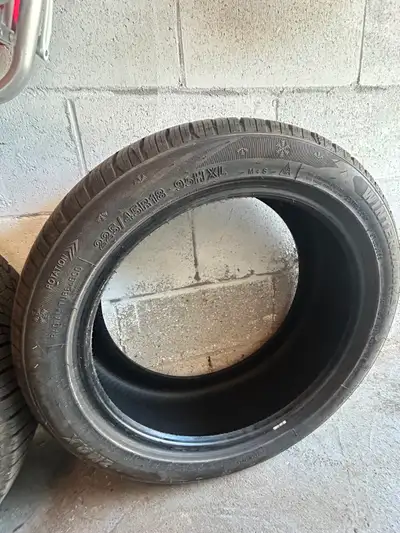 Almost new winter tires used for a season, but rarely used. City driving.