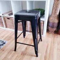 Structube HUDSON iron counter stool - Black 