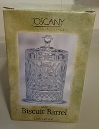 Vintage St George Crystal Tuscany Classic Mini Biscuit Barrel