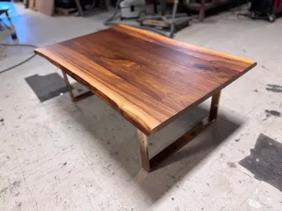 live edge walnut coffee table, View more