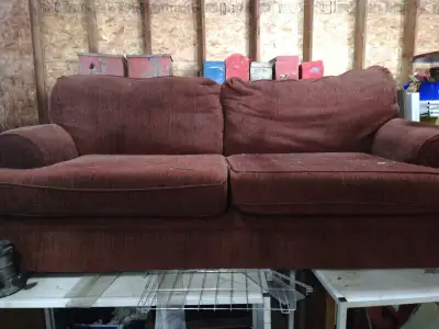 Vintage NICE clean brown fabric couch. I DELIVER. MUST SELL, View more