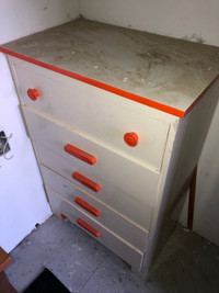 Antique vintage, 1954 dresser chest of drawers