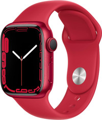 Apple Watch Series 7 GPS, 41mm Red Aluminum Case Red Sport  Band