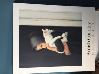 NA Noel ‘Sarah’ Amish Girl with cat mounted print