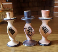 Africa Kenyan Kisii stone Candlesticks, Pure Hand-made