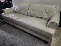 Genuine Off-white Leather Sofa