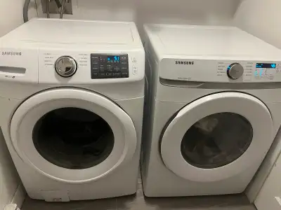 Bonjour je vend ma laveuse sécheuse de marque Samsung fonctionne super bien la raison de la vente on...