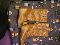 Spring Brown Pleather boots Size 10