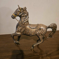 Vintage brass horse figure