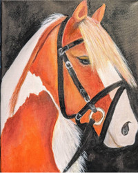 Mustang Horse Oil Painting