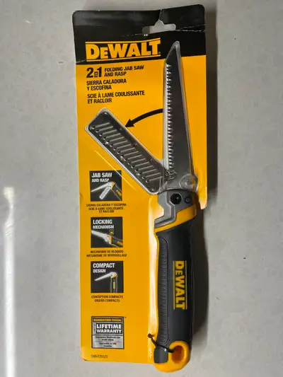 DEWALT Drywall Dual Blade Folding Jab Saw and Rasp, View more