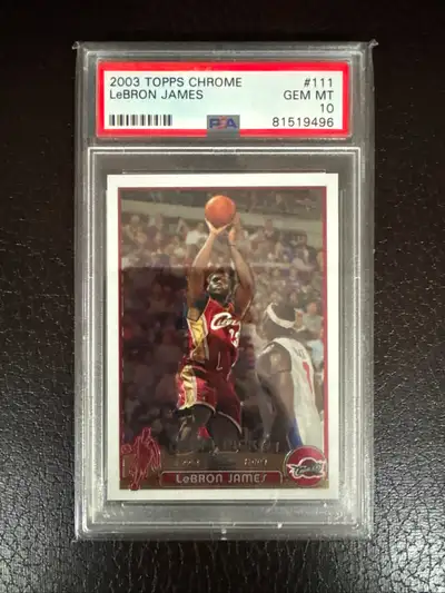 LeBron James 2003-04 Topps Chrome Rookie PSA 10, View more