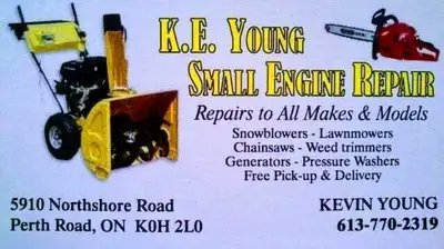K.E. Young Small Engine Tune-up & Repair , View more
