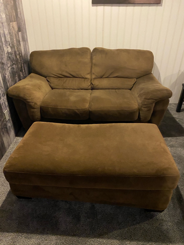 Loveseat and Ottoman in Couches & Futons in St. Albert
