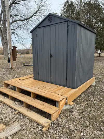 Shed and Wood Steps, View more