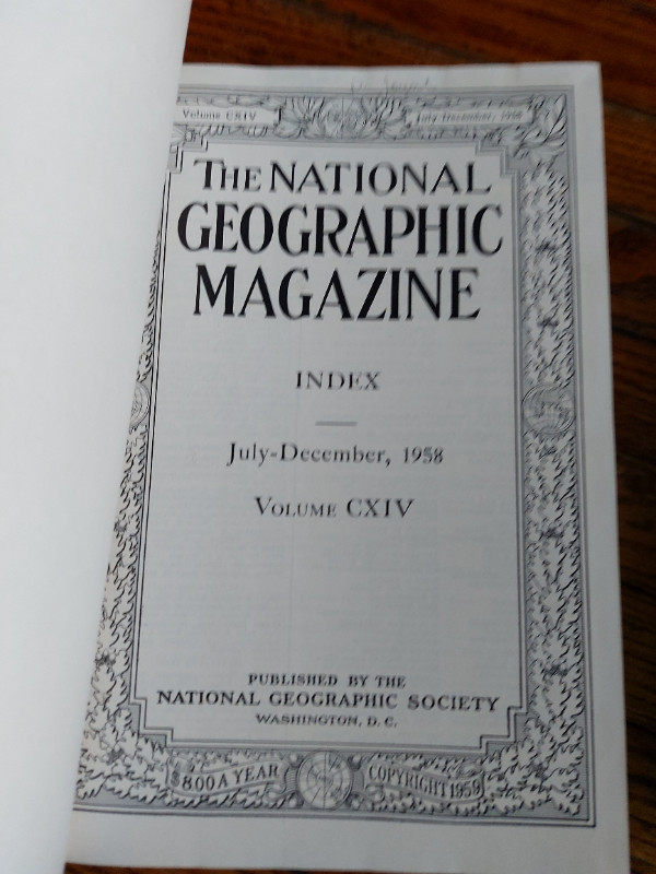 Vintage Leather-bound NATIONAL GEOGRAPHIC ISSUES from 1953~1959 in Magazines in Mississauga / Peel Region - Image 4