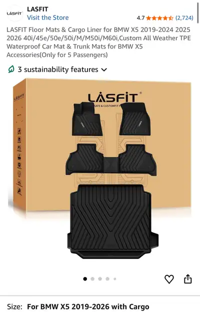BMW X5 Lasfit Floor Mats & Cargo Liner, View more