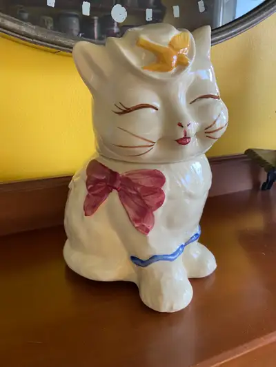 Vintage Shawnee Cookie Jar Puss N Boots Cat Patented 1940s, View more