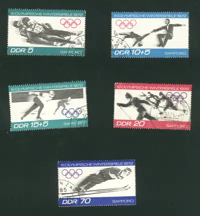 5 Stamps East Germany Olympic Sports 1972, View more