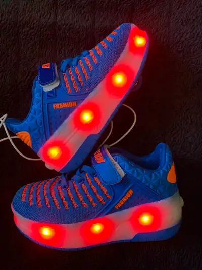 Roller Shoes, Wheeled Skate Sneaker. USB Chargable LED Light Up, View more