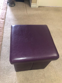 Small sturdy foldable ottoman storage stool