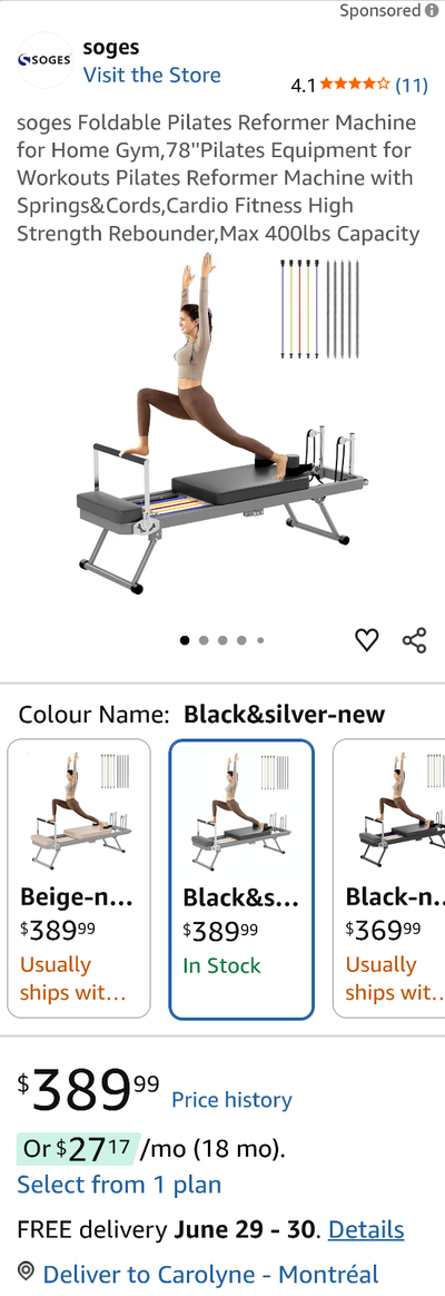 Soge - pilates reformer, View more