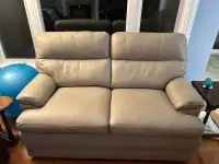 Excellent Condition Soft Leather Love Seat Sofa