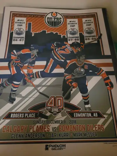Oilers 40th Anniversary Lithograph Set, View more