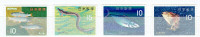 JAPON.  Série de 4 timbres tout neufs, "FISH/POISSONS".