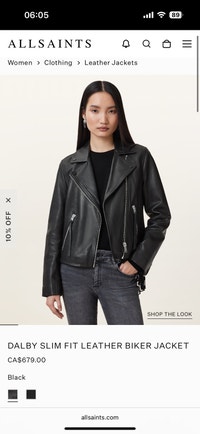 All Saints Allsaints Leather Jacket Manteau Cuir Moto City of Montréal Greater Montréal Preview