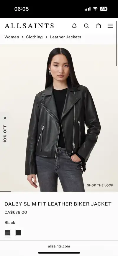 All Saints Allsaints Leather Jacket Manteau Cuir Moto, View more