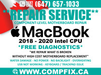Repair Service MacBook Air (2018 - 2020)  $200 - $300