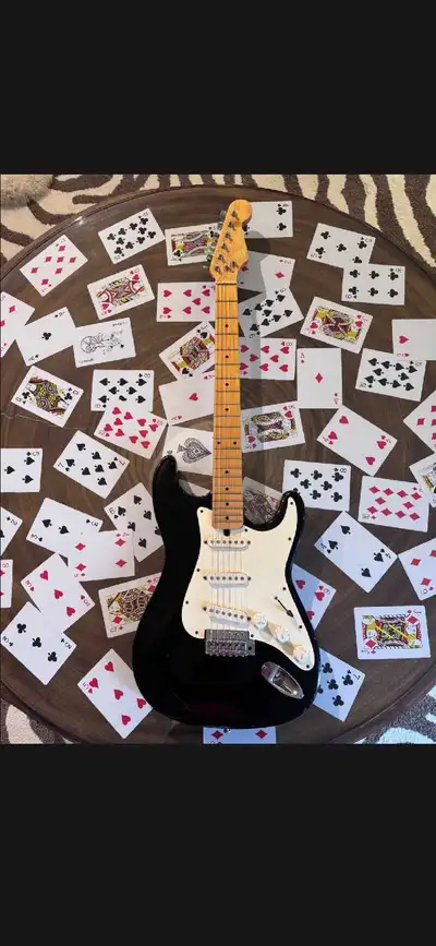 Vintage Classic 1970s Univox Black Electric Strat Electric, View more