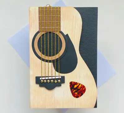 Masculine birthday card Guitar handmade card $15each, View more