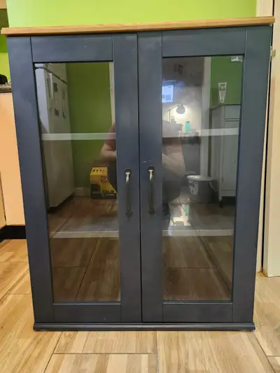IKEA's SKRUVBY, Cabinet with glass doors (64$), View more