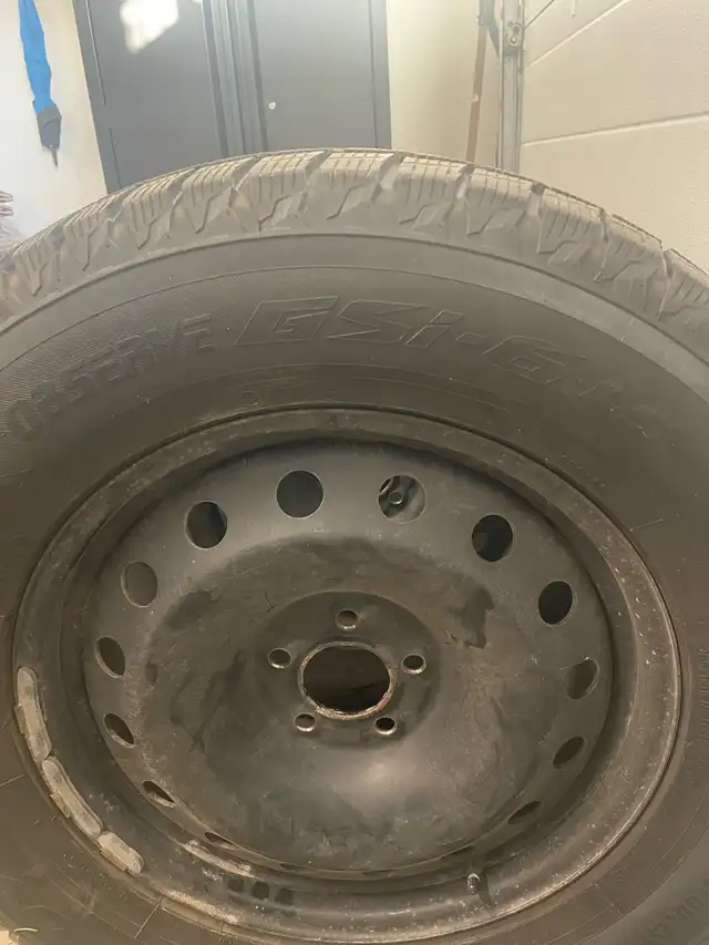 Set of 4 Snow Tires on Steel Rims | Tires & Rims | Strathcona County ...