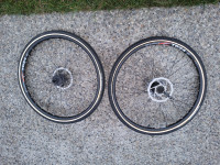 Set of 26" mountain bike rims with disc brakes