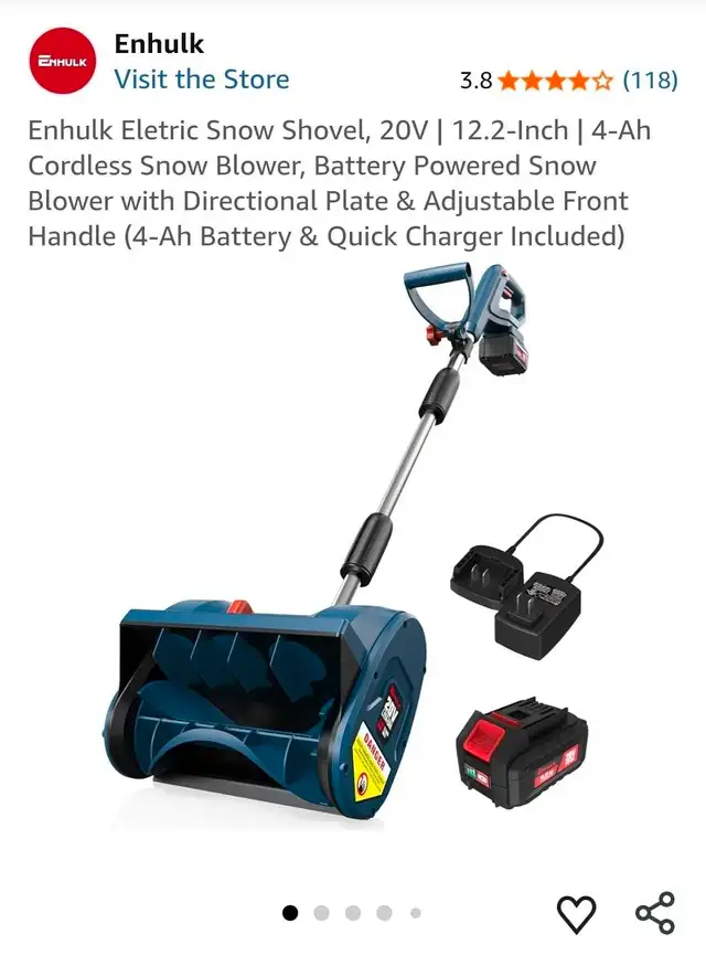 Enhulk Cordless Snow Shovel- Snow Blower in Snowblowers in City of Toronto - Image 7