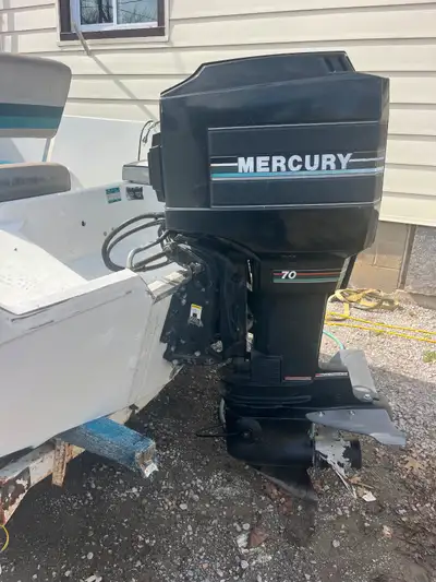 1989 Mercury 70hp. Two stroke. Oil injected. Tilt/trim. Runs great. Been in the family for many year...